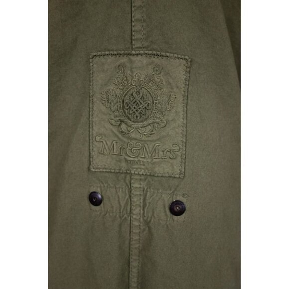 MR & MRS ITALY New Army Parka Quilt Alpaca Fur Mens S Blue France - Picture 5 of 12